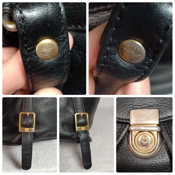 Vintage Style MCM Drawstring leather backpack - Picture 8 of 14